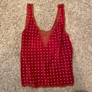 Silk Polka Dot Top